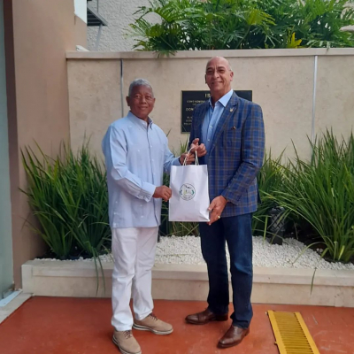 Visita de cortesía al Director General del ISSFFAA, Mayor General Celín Rubio Terrero, ERD.