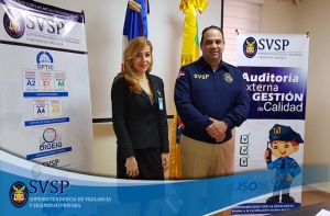 El Director Ejecutivo SVSP., General de Brigada, Jean A. Romero Jorge, ERD. en la Apertura del Proceso de Auditoría Externa a la SVSP. para la certificación ISO 9001:2015